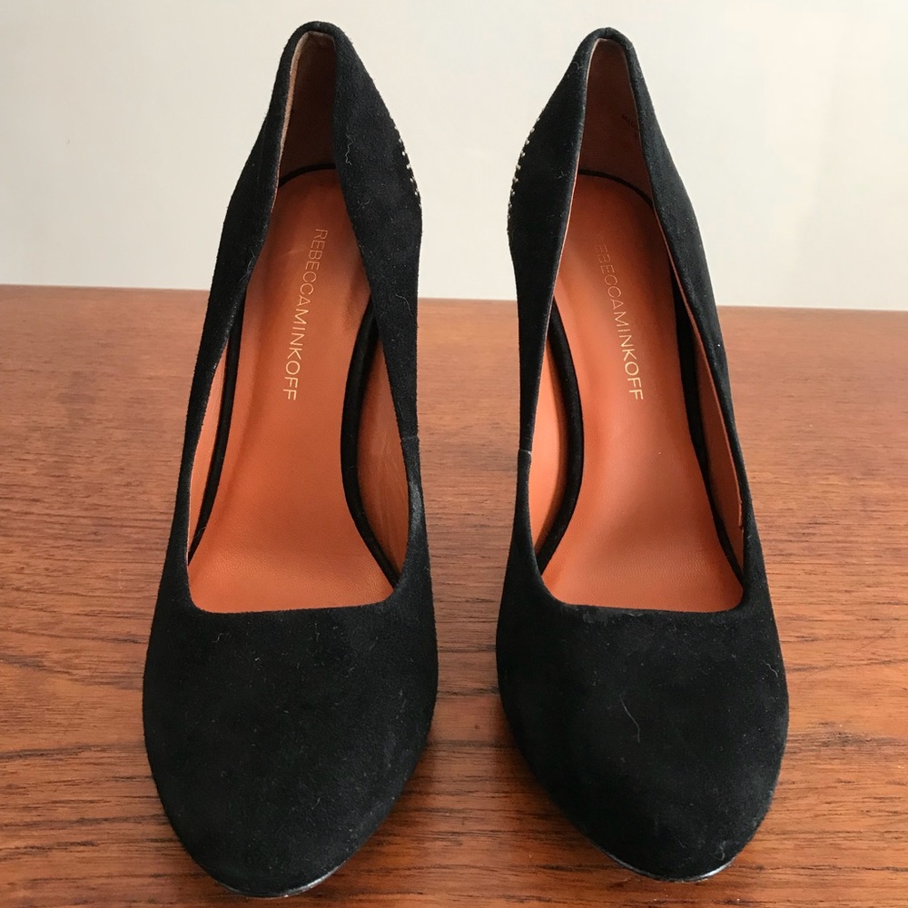 REBECCA MINKOFF Black Suede Azuma Too Pumps - Picture 2 of 4
